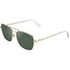 CLANDESTINE - Occhiali da Sole B-Pilot 18 Gold Dark Green - Lenti in Nylon HD Verde e Montatura in Acciaio Inox - Occhiali da Sole Unisex- Smart Vision Technology - Più Nitidezza e Meno Riflessi