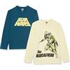 Amazon Essentials Disney | Marvel | Star Wars T-Shirt a Maniche Lunghe Uomo, Pacco da 2