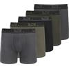 Puma Boxer da Uomo, Confezione da 5 Pezzi, Colore Verde, Taglia S