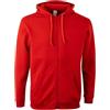 Mukua SF270U - Felpa Unisex con Zip e Cappuccio, Colore: Rosso, Taglia 3XL, Rosso, 3XL