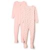 Amazon Essentials x Sofia Grainge Pigiami con Piedi Attillati in Cotone Unisex Bimbi, Pacco da 2, Orsi Polari/Rosa, 3-6 Mesi