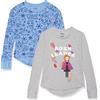 Amazon Essentials Disney | Marvel | Star Wars | Frozen T-Shirt Termica a Maniche Lunghe Bambine e Ragazze, Pacco da 2, Frozen 2 - Leader Nata, 2 Anni