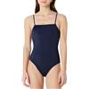 Amazon Essentials Costume da Bagno Intero con Scollo Quadrato Donna, Blu Marino, 50