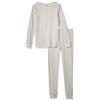 Amazon Essentials Donna Set Pigiama a Nido d'Ape Vestibilità Aderente, 2 Pezzi a Maniche Lunghe