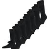FALKE Happy 6-Pack Uomo Calze Set di 6 paia di calze di cotone black (3000), 39-42