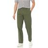 Amazon Essentials Pantaloni Chino Plissettati Anti-Piega, Vestibilità Classica (Disponibili in Taglie Forti) Uomo, Verde Oliva Scuro, 34W / 30L