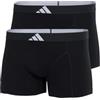 adidas Herren Unterwäsche Boxershorts 2er Pack-Trunk (2pk) -Active Flex Cotton Body Intimo, Black_4am020, S Uomo