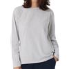 Schiesser Camicia da Notte a Maniche Lunghe Mix + Relax Parte Superiore del Pigiama, Opaco, Grigio Screziato, L Donna