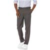 Amazon Essentials Pantaloni Eleganti da Completo Vestibilità Classica con Vita Elasticizzata e Senza Pince Uomo, Grigio Scuro, 29W / 29L