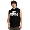 Lonsdale Bignor Sleeveless - Felpa con cappuccio, taglia XL, Nero , XL