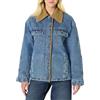 Amazon Essentials Giacca di Jeans Oversize Imbottita da Donna con Fodera in Montone Sintetico Donna