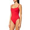 Haute pression A1001 - Maillot de bain une pièce - Uni - Femme - Rouge,FR: 38 (Taille faricant: 38)