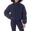 Amazon Essentials Piumino corto da donna con cerniera intera (trapuntato opaco o pile Sherpa), blu navy, XL