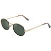 CLANDESTINE - Occhiali da Sole Ovo 17 Gold Habana Dark Green - Lenti in Nylon Verde e Montatura in Acciaio - Occhiali da Sole Unisex - Smart Vision Technology - Più Nitidezza e Meno Riflessi
