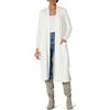 Amazon Essentials Cardigan Lungo Leggero, Taglio a Spolverino, Vestibilità Classica Donna, Bianco Guscio D'uovo, XS