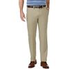 Haggar Cool 18 PRO Straight Fit Flat Front Casual Pant Pantaloni, Cachi, 36W x 32L Uomo