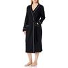 Amazon Essentials Accappatoio Leggero A Nido d'Ape A Tutta Lunghezza (Taglie Forti Disponibili) Donna, Nero, XS