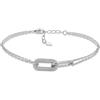 Amazon Essentials Bracciale A Maglie Con Pavé Dorato In Argento Sterling E Oro
