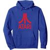 Atari Logo Atari Classic Rosso Felpa con Cappuccio, Unisex per Adulti, Blu Reale, L