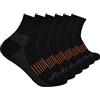 Timberland PRO 6-Pack Quarter Socks Calzini, Nero, 6 Pezzi, XL (Pacco da 6) Uomo