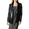 The Drop Blazer Lungo da Donna Anouk in Finta Pelle, Nero Coccodrillo, L
