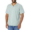 Amazon Essentials Camicia da resort da uomo in cotone con bottoni, maniche corte, a righe azzurre, XL