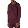 Amazon Essentials Felpa in Pile con Zip e Collo a Lupetto, Peso Medio, Vestibilità Classica Uomo, Bordeaux, XL