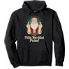 BCC Santa's Christmas Shirts & Jolly Gif Flip off Santa Claus Bad Middle Finger Feliz Navidad Putos Felpa con Cappuccio, Unisex per Adulti, Nero, S