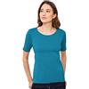 Cecil B317515 Maglietta Basic in Cotone, Universal Blue, S Donna