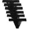 Amazon Essentials Mutandine in Pizzo Galloon Elasticizzato, Modelli Bikini, Hipster, Perizoma a Vita Alta Donna, Confezione da 6, Nero, 50