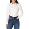 Amazon Essentials Camicia Elegante con Bottoni, in Popeline Elasticizzato Donna, Bianco, XL