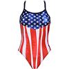 Arena Print Challenge Back One Piece Swimsuit Costume Intero, Stelle e Strisce, 38 Donna