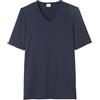 Damart T-Shirt con Scollo a V, Maniche Corte, Filato Classico in Thermolactyl Blu Scuro M