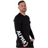 Alpha Industries Basic T LS a Maniche Lunghe per Uomo Vintage Grey