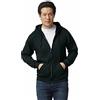Gildan Fleece Zip Hoodie Sweatshirt, Style G18600, Multipack Felpa con Cappuccio, Nero, XXXL Uomo