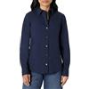 Amazon Essentials Camicia Elegante con Bottoni, in Popeline Elasticizzato Donna, Blu Marino, S