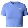 THE NORTH FACE NF0A55AO0YI W S/S Essential Cropped Slim Tee T-Shirt Donna Virtual Blue Taglia L
