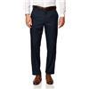 Amazon Essentials Pantaloni Eleganti da Completo Vestibilità Classica con Vita Elasticizzata e Senza Pince Uomo, Blu Marino, 40W / 32L