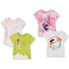 Amazon Essentials Disney | Marvel | Star Wars | Frozen | Princess T-Shirt a Maniche Corte Bambine e Ragazze, Pacco da 4, Principessa, 10 Anni