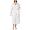 Amazon Essentials Accappatoio Leggero A Nido d'Ape A Tutta Lunghezza (Taglie Forti Disponibili) Donna, Bianco, XXL