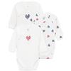 Petit Bateau A0cas Body Nascita A Maniche Lunghe Unisex - Bimbi 0-24 (Pacco da 3)
