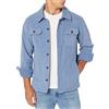 Amazon Essentials Giacca Camicia Invernale in Pile Polare a Maniche Lunghe Uomo, Blu Indaco Puntinato, XS