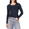 Amazon Essentials Maglione Girocollo Leggero A Maniche Lunghe (Taglie Forti Disponibili) Donna, Blu Marino, XS