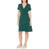 Amazon Essentials Abito Avvolgente a Maniche Corte Donna, Verde Giada, XXL