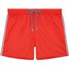 HOM Costume da Bagno Nautical Cup Pantaloncini da tavola, Nastro a Righe Rosso, XL Uomo