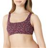 Amazon Essentials Top Bikini con Scollo Quadrato Donna, Rosso Mattone Lilla Leopardata, 48