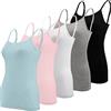 BQTQ 5 Pezzi Canottiera Donna Canotta Top Regolabile Spalline Canottiere per Donna e Ragazze