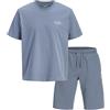 JACK & JONES Tee Shorts MP Jjearchive Graphic-Set di Pantaloncini, Miraggio Blu, S Uomo