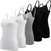 BQTQ 5 Pezzi Canottiera Donna Canotta Top Regolabile Spalline Canottiere per Donna e Ragazze