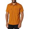 Amazon Essentials Camicia Multiuso con Due Tasche a Maniche Corte vestibilità Aderente Uomo, Caramello Scuro, XXL